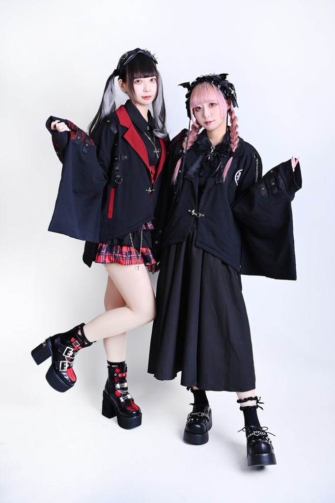 Jillpunk 和風モード 戦国武将物語 牛若丸源義經 武将譚 家紋刺繡 スーツ襟 和洋折衷 振袖現代羽織 和装ジャケット オリジナル メンズ レディー V系 カッコいい おしゃれ 男女兼用ファッション