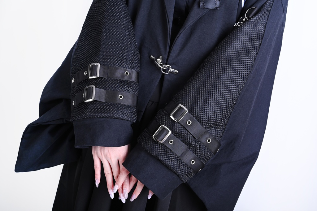 Jillpunk 和風モード 戦国武将物語 牛若丸源義經 武将譚 家紋刺繡 スーツ襟 和洋折衷 振袖現代羽織 和装ジャケット オリジナル メンズ レディー V系 カッコいい おしゃれ 男女兼用ファッション