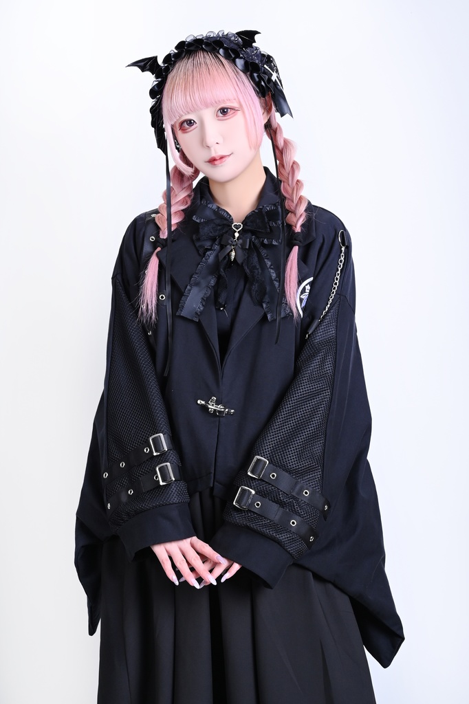 Jillpunk 和風モード 戦国武将物語 牛若丸源義經 武将譚 家紋刺繡 スーツ襟 和洋折衷 振袖現代羽織 和装ジャケット オリジナル メンズ レディー V系 カッコいい おしゃれ 男女兼用ファッション