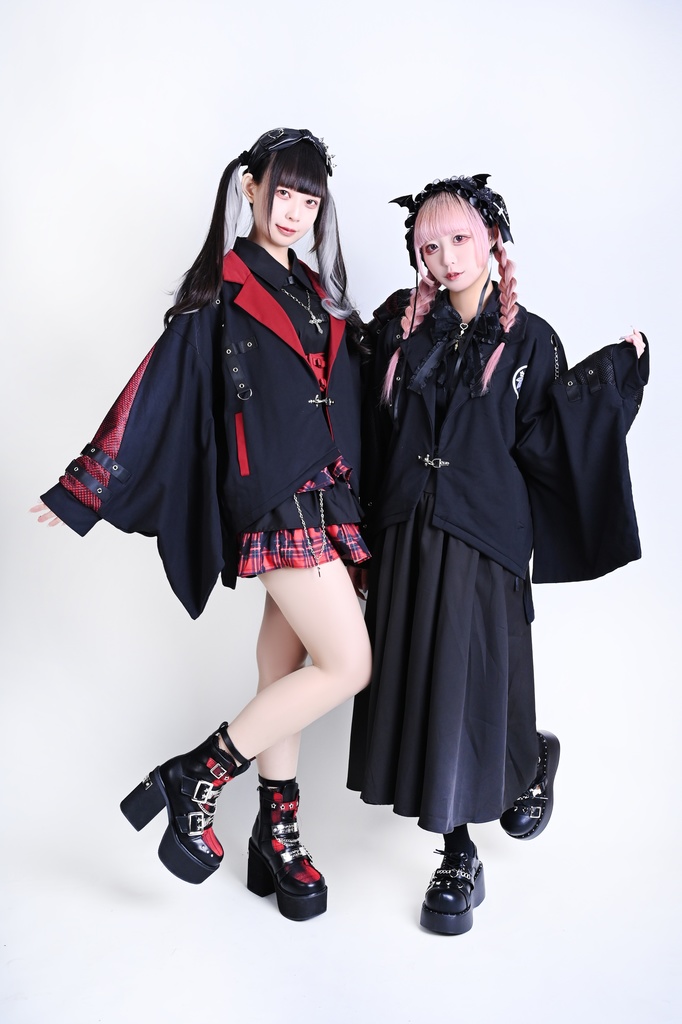 Jillpunk 和風モード 戦国武将物語 牛若丸源義經 武将譚 家紋刺繡 スーツ襟 和洋折衷 振袖現代羽織 和装ジャケット オリジナル メンズ レディー V系 カッコいい おしゃれ 男女兼用ファッション