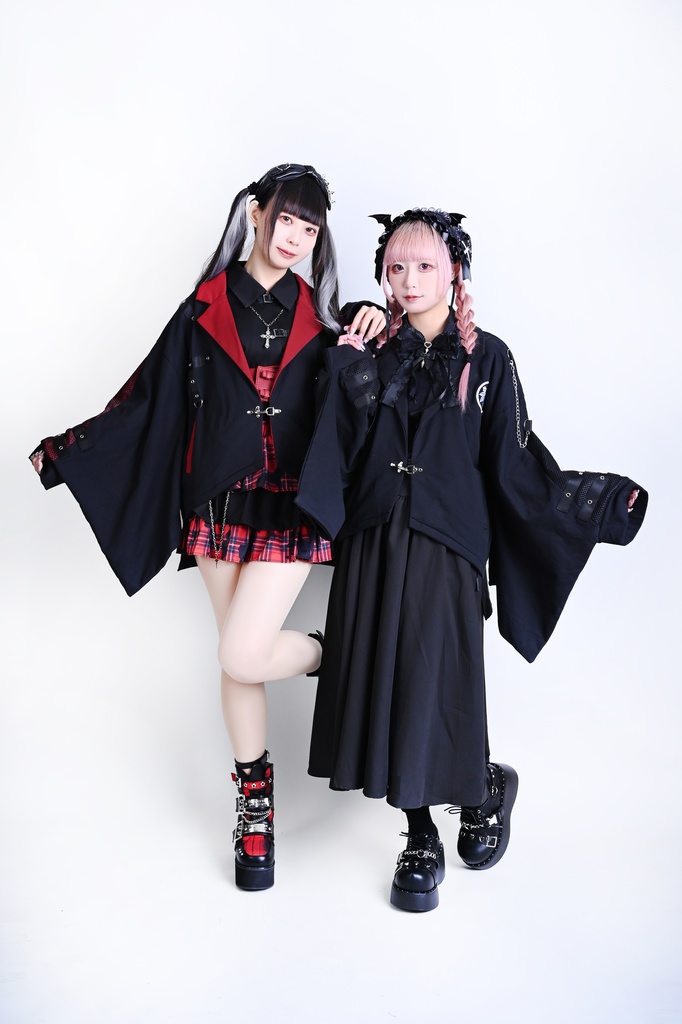 Jillpunk 和風モード 戦国武将物語 牛若丸源義經 武将譚 家紋刺繡 スーツ襟 和洋折衷 振袖現代羽織 和装ジャケット オリジナル メンズ レディー V系 カッコいい おしゃれ 男女兼用ファッション