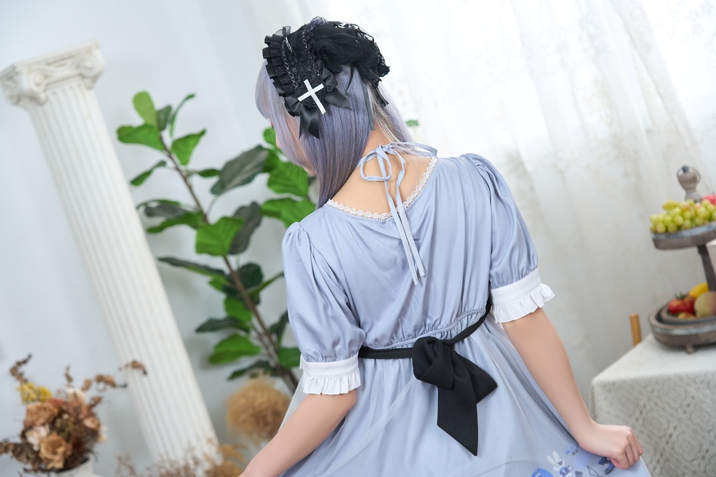 Jillpunk 量産型 ゆめかわ ゴシックロリータ 堕夢アリス フリル リボン付き メイド服 取り外し可能なセーラーカラー 半袖ワンピースドレス エプロン2点セット オリジナル 姫系 可愛い おしゃれ ファッション萌え 秋葉原