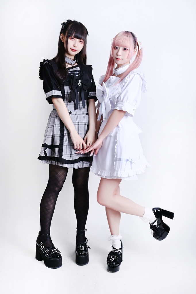 Jillpunk 量産型 天使界隈 あざと可愛い ロマンスプロローグ ロリータ 蝶ネクタイ チョーカー付き ダブルブレスト セーラー服 チェック柄 半袖ワンピース&ショーパン セット オリジナル 地雷系 おしゃれ 秋葉原