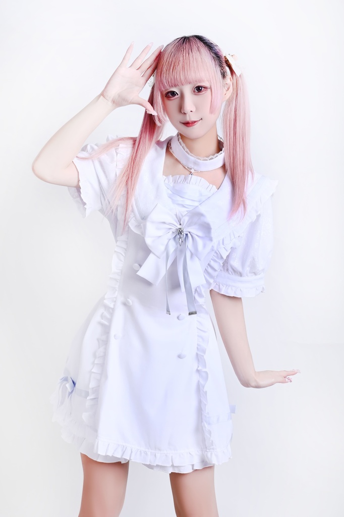 Jillpunk 量産型 天使界隈 あざと可愛い ロマンスプロローグ ロリータ 蝶ネクタイ チョーカー付き ダブルブレスト セーラー服 チェック柄 半袖ワンピース&ショーパン セット オリジナル 地雷系 おしゃれ 秋葉原