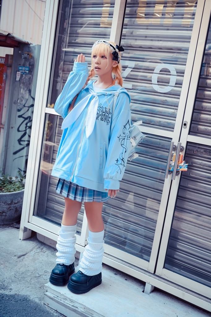 Jillpunk原宿 お宅 アニメ界隈 墮天領域 ラペルチェーン付き 水兵ネクタイ 刺繍入り ゆったり セーラー服長袖ジャケット オリジナルメンズ レディー おしゃれ 男女兼用ファッション秋葉系