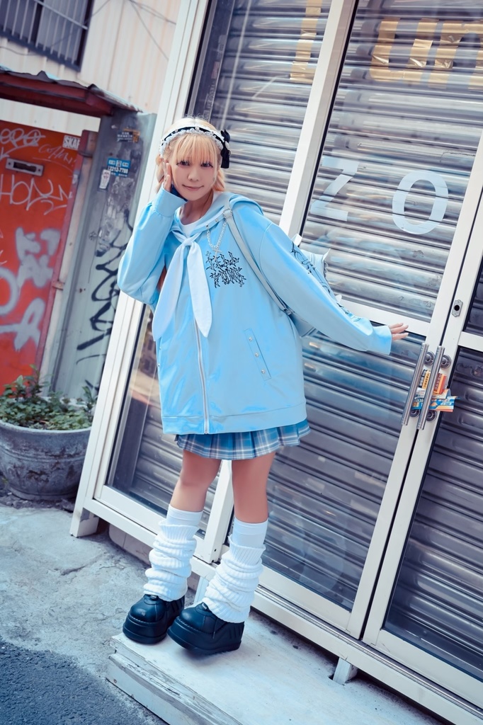 Jillpunk原宿 お宅 アニメ界隈 墮天領域 ラペルチェーン付き 水兵ネクタイ 刺繍入り ゆったり セーラー服長袖ジャケット オリジナルメンズ レディー おしゃれ 男女兼用ファッション秋葉系