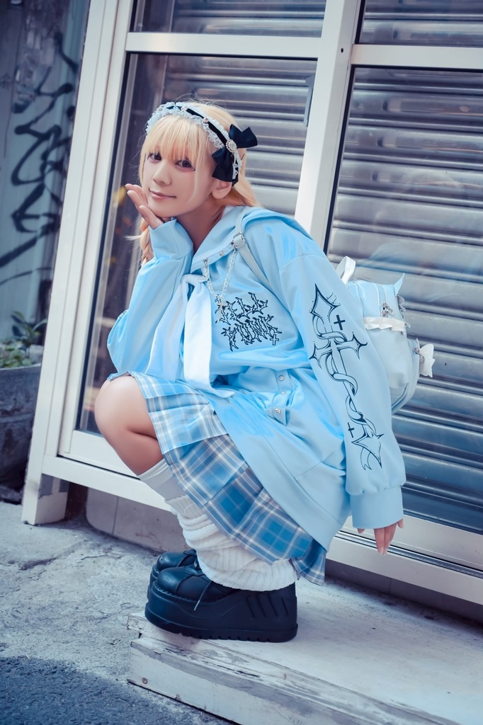 Jillpunk原宿 お宅 アニメ界隈 墮天領域 ラペルチェーン付き 水兵ネクタイ 刺繍入り ゆったり セーラー服長袖ジャケット オリジナルメンズ レディー おしゃれ 男女兼用ファッション秋葉系