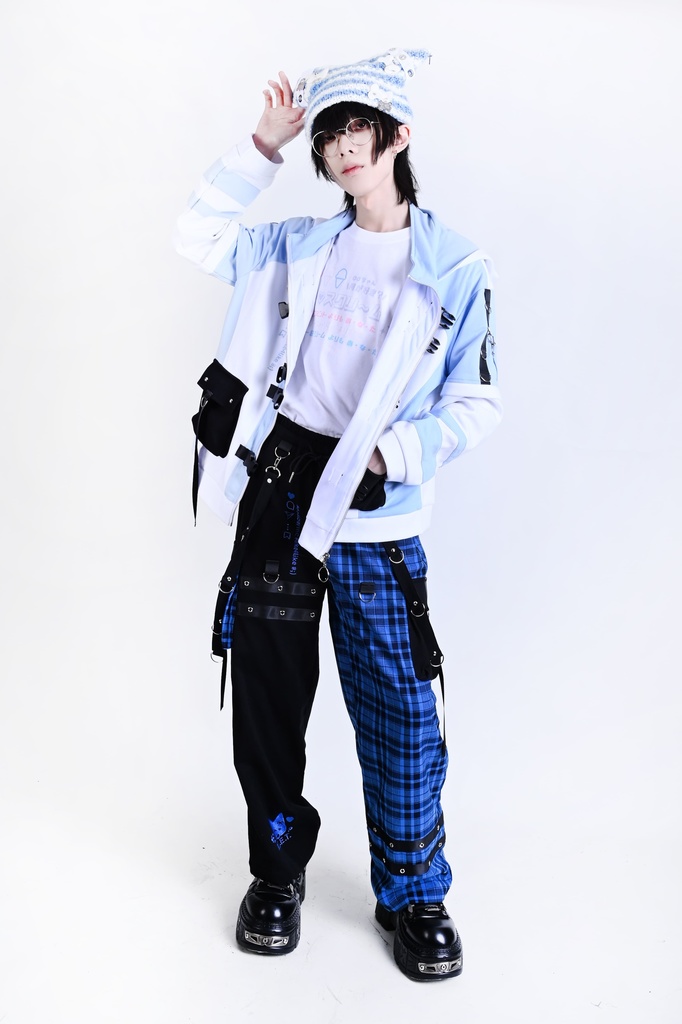 Jillpunk可愛い お宅界隈 アニメ 社交ネコ NEET 自宅警備員 刺繡入り バックルベルト付き ワークスペック ゆったり 猫耳フード付きジャケット ジップアップパーカー オリジナル メンズ レディーズ おしゃれ 秋葉系