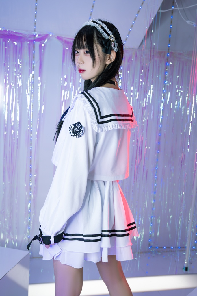 Jillpunk アニメ プレッピー 和洋折衷 ニ次コン 大天使学園 校章アームパッチ付き 長袖セーラー服 JK制服ワンピース オリジナルパンク メンズ レディース V系 和洋ミックス カッコいい おしゃれ