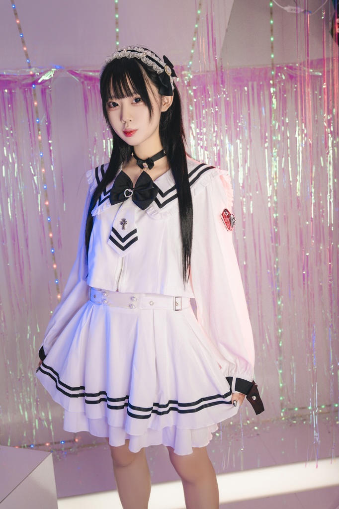 Jillpunk アニメ プレッピー 和洋折衷 ニ次コン 大天使学園 校章アームパッチ付き 長袖セーラー服 JK制服ワンピース オリジナルパンク メンズ レディース V系 和洋ミックス カッコいい おしゃれ