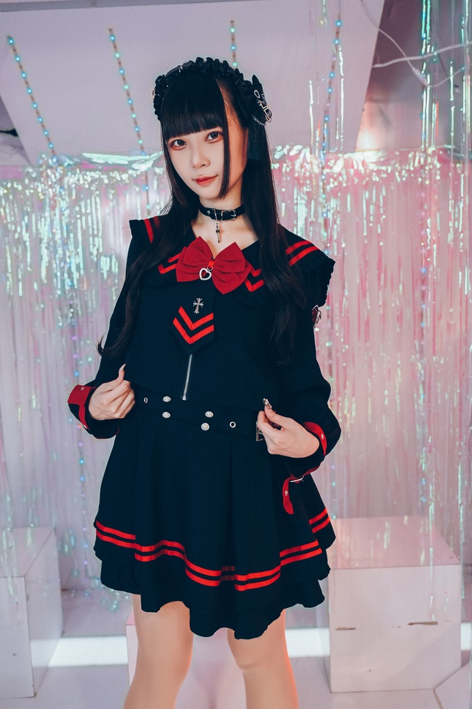 Jillpunk アニメ プレッピー 和洋折衷 ニ次コン 大天使学園 校章アームパッチ付き 長袖セーラー服 JK制服ワンピース オリジナルパンク メンズ レディース V系 和洋ミックス カッコいい おしゃれ