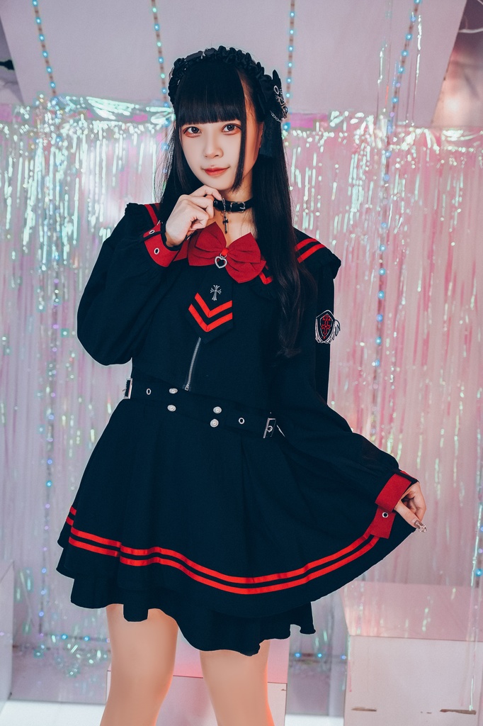 Jillpunk アニメ プレッピー 和洋折衷 ニ次コン 大天使学園 校章アームパッチ付き 長袖セーラー服 JK制服ワンピース オリジナルパンク メンズ レディース V系 和洋ミックス カッコいい おしゃれ