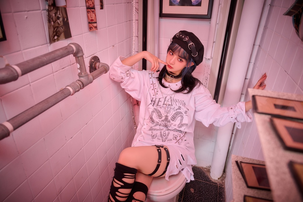 Jillpunk ヘヴィメタル パンクロック 罪悪の讃歌 バフォメット ダメージ加工 漸層グラデ アシンメトリー 長袖Tシャツ カットソー オリジナル メンズ レディーズ クール おしゃれ男女兼用