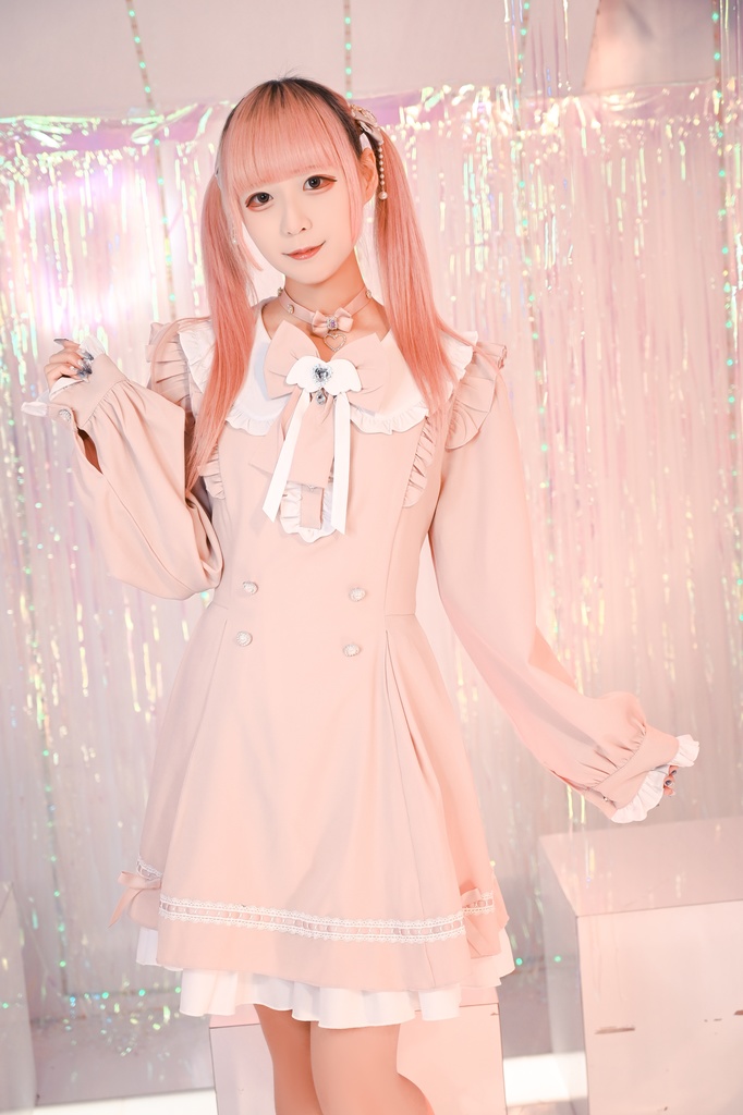 Jillpunk アニメ界隈 ゆめかわ ロリータ 恋愛魔法陣 丸襟 リボン付き フリル 長袖ワンピース+刺繍入りケープ ドレスセット2点 オリジナル 可愛い おしゃれ ファッション萌え 秋葉原