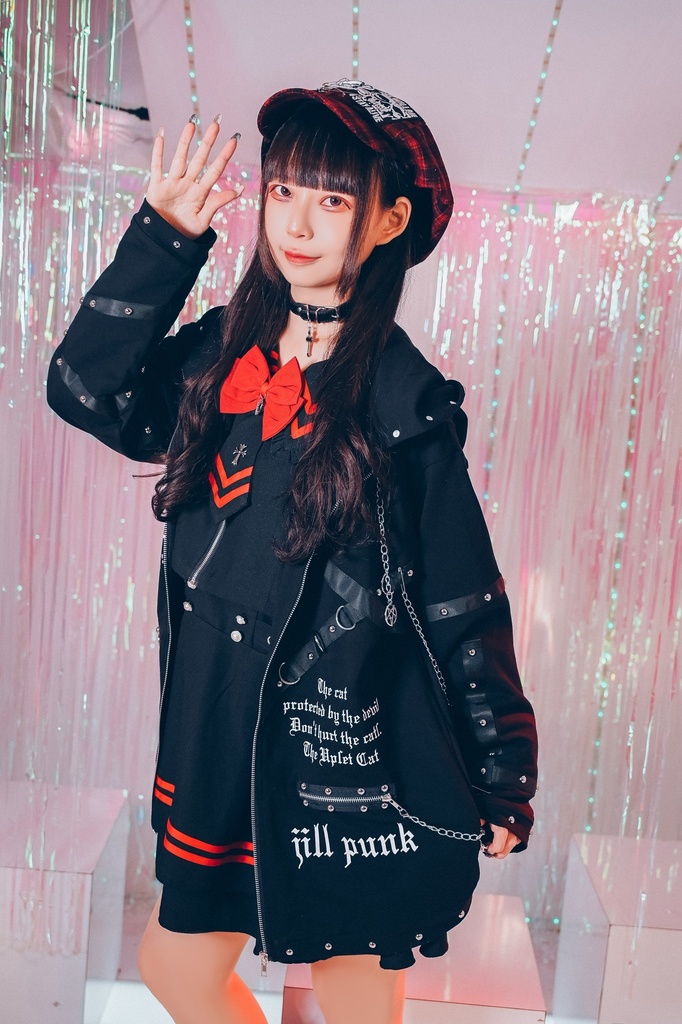 Jillpunk ダークアニメ風 ヘヴィメタル パンクロック 骸骨聖約 メタルパーツ 鎖チェーン付き 悪魔羽パーカー フード付きジャケット オリジナル メンズ レディーズ クール おしゃれ男女兼用カッコいい ファッション