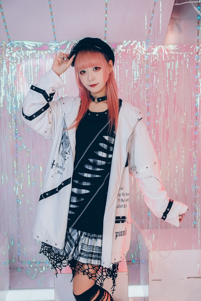 Jillpunk ダークアニメ風 ヘヴィメタル パンクロック 骸骨聖約 メタルパーツ 鎖チェーン付き 悪魔羽パーカー フード付きジャケット オリジナル メンズ レディーズ クール おしゃれ男女兼用カッコいい ファッション