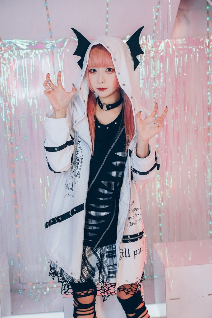 Jillpunk ダークアニメ風 ヘヴィメタル パンクロック 骸骨聖約 メタルパーツ 鎖チェーン付き 悪魔羽パーカー フード付きジャケット オリジナル メンズ レディーズ クール おしゃれ男女兼用カッコいい ファッション