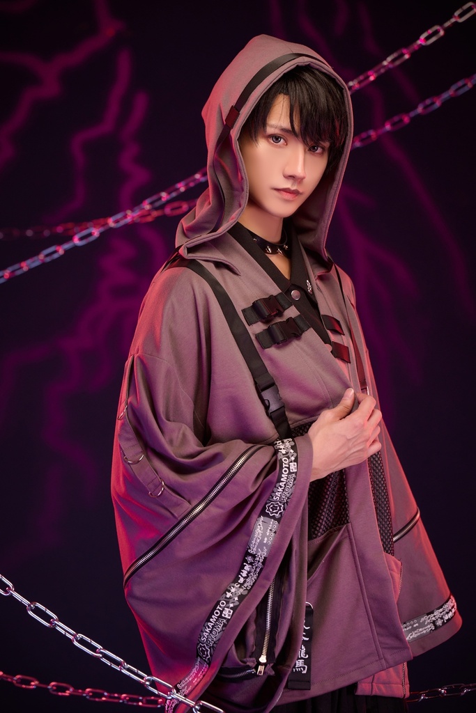 Jillpunk 和風モード 戦国武将物語 幕末の風雲児 坂本龍馬 武将譚 家紋刺繡 フード付き2WAY 和洋折衷 振袖現代羽織 和装ジャケット オリジナル メンズ レディー カッコいい おしゃれ 男女兼用ファッション