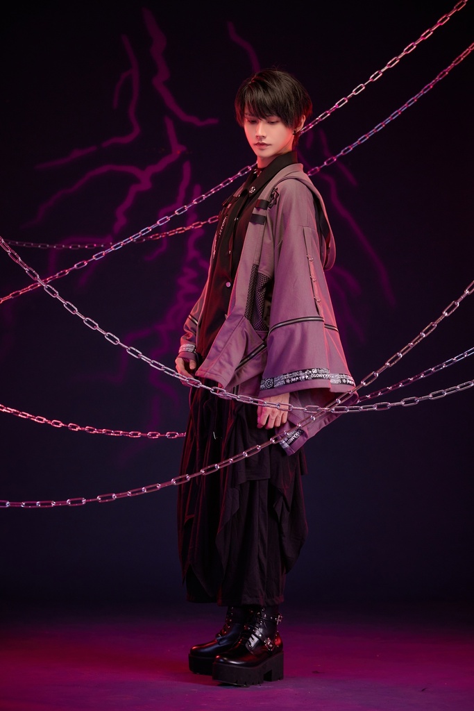 Jillpunk 和風モード 戦国武将物語 幕末の風雲児 坂本龍馬 武将譚 家紋刺繡 フード付き2WAY 和洋折衷 振袖現代羽織 和装ジャケット オリジナル メンズ レディー カッコいい おしゃれ 男女兼用ファッション