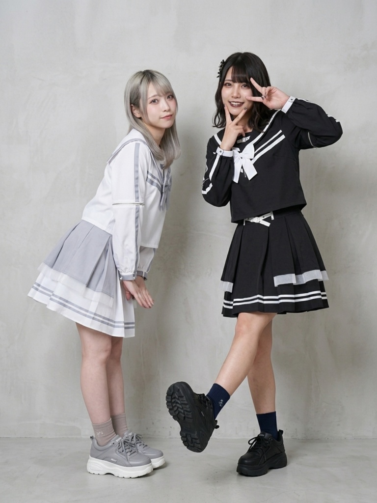 Jillpunk天使界隈 水色系統 jk制服 アクアメモリー 蝶ネクタイ付き 取り外し可能な袖 2WAYセーラー服 ハイウェスト プリーツスカート スポーティーセット2点 オリジナル おしゃれ ファッション 原宿系