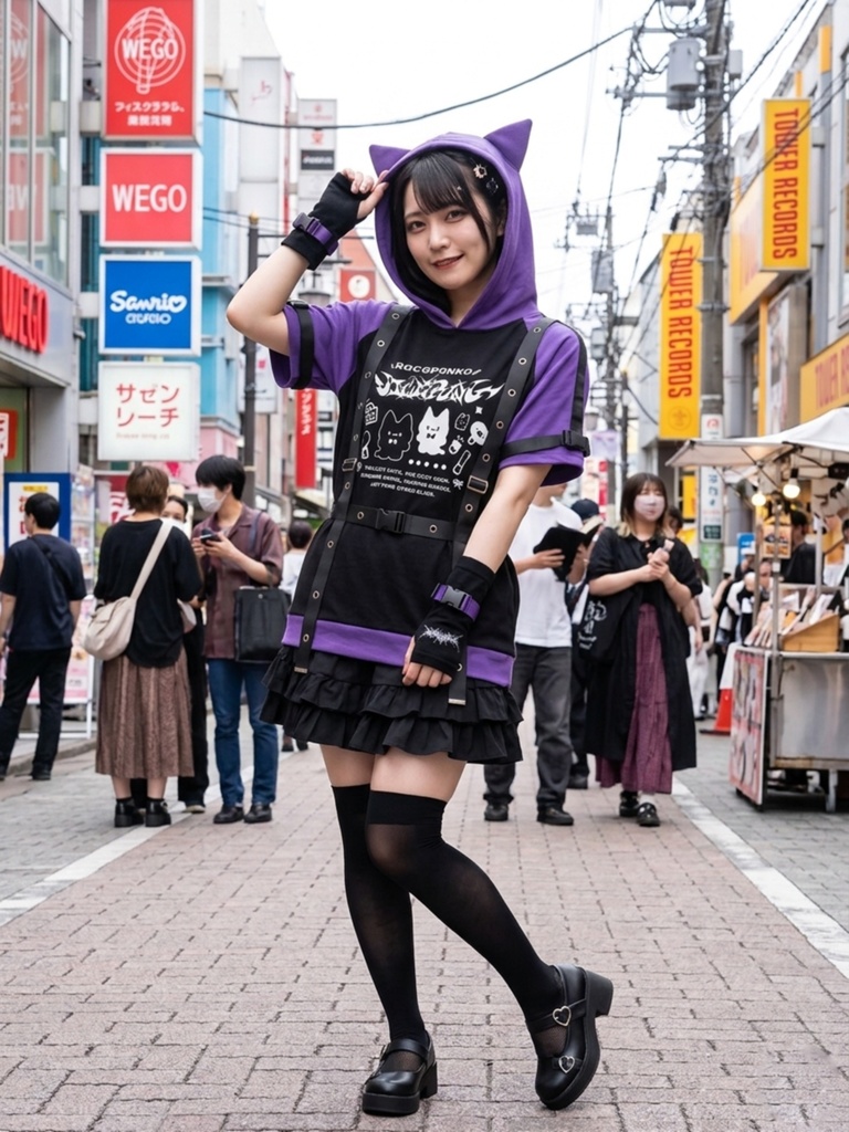 Jillpunk可愛い お宅 アニメ オタ猫日誌 NEET 自宅警備員 アームカバー アイレットハーネス付き 1/4ZIP 猫耳 ユーティリティウェア 半袖パーカー オリジナル メンズ レディーズ 秋葉系 サブカル