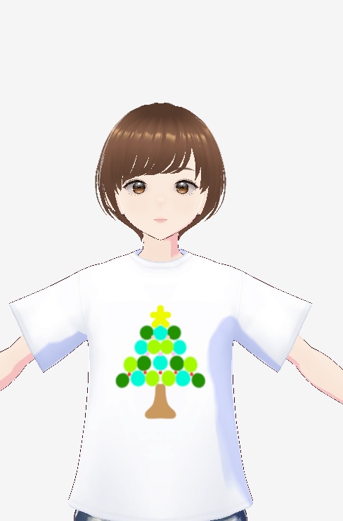 オーブのクリスマスツリーTシャツ
