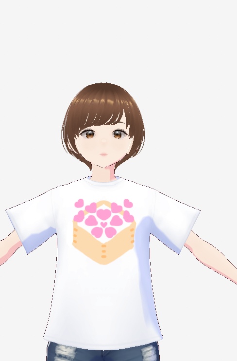 ハート豆まきバレンタインTシャツ
