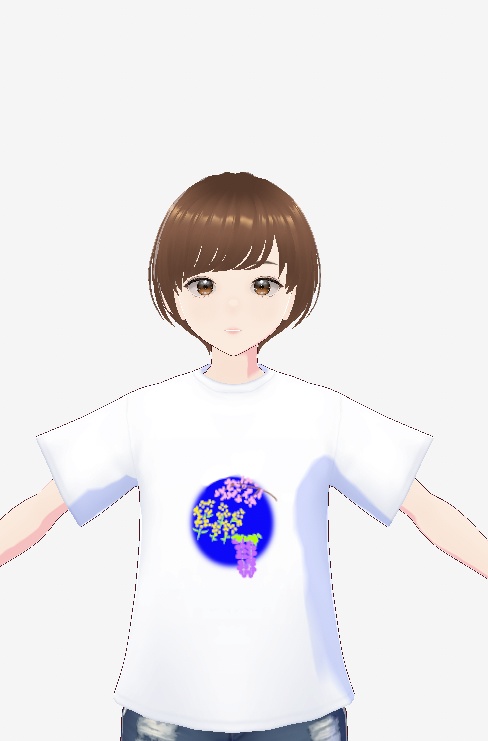 地球と春の花(小花柄)