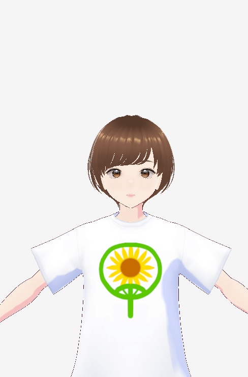 ひまわりうちわTシャツ