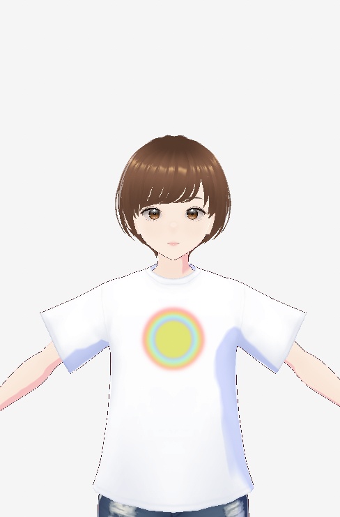 虹色の月Tシャツ