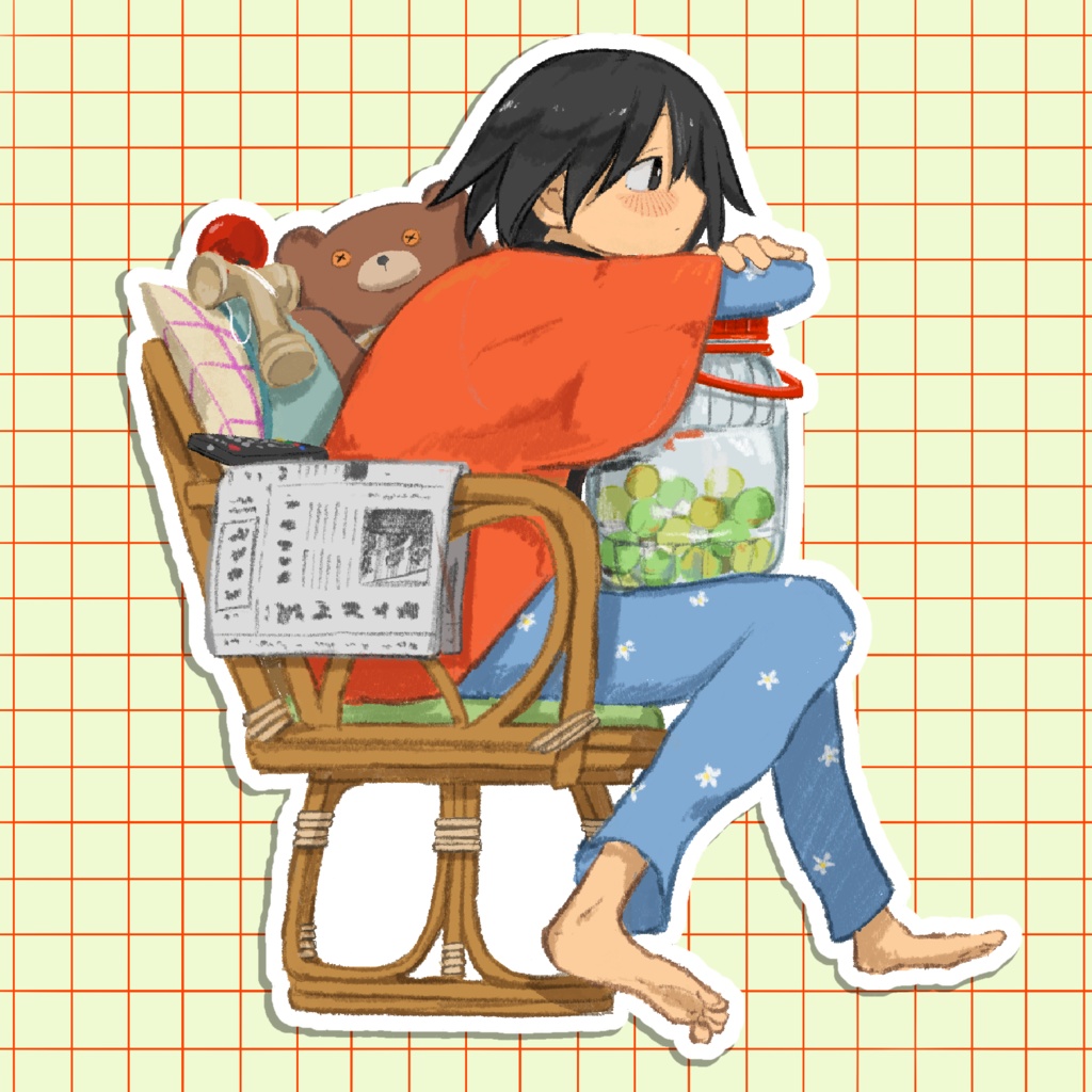 大きなステッカー　うめちゃん