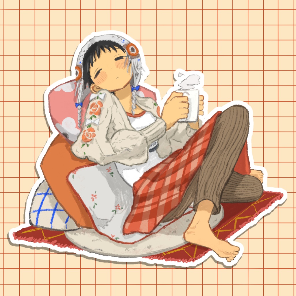 大きなステッカー　はなちゃん