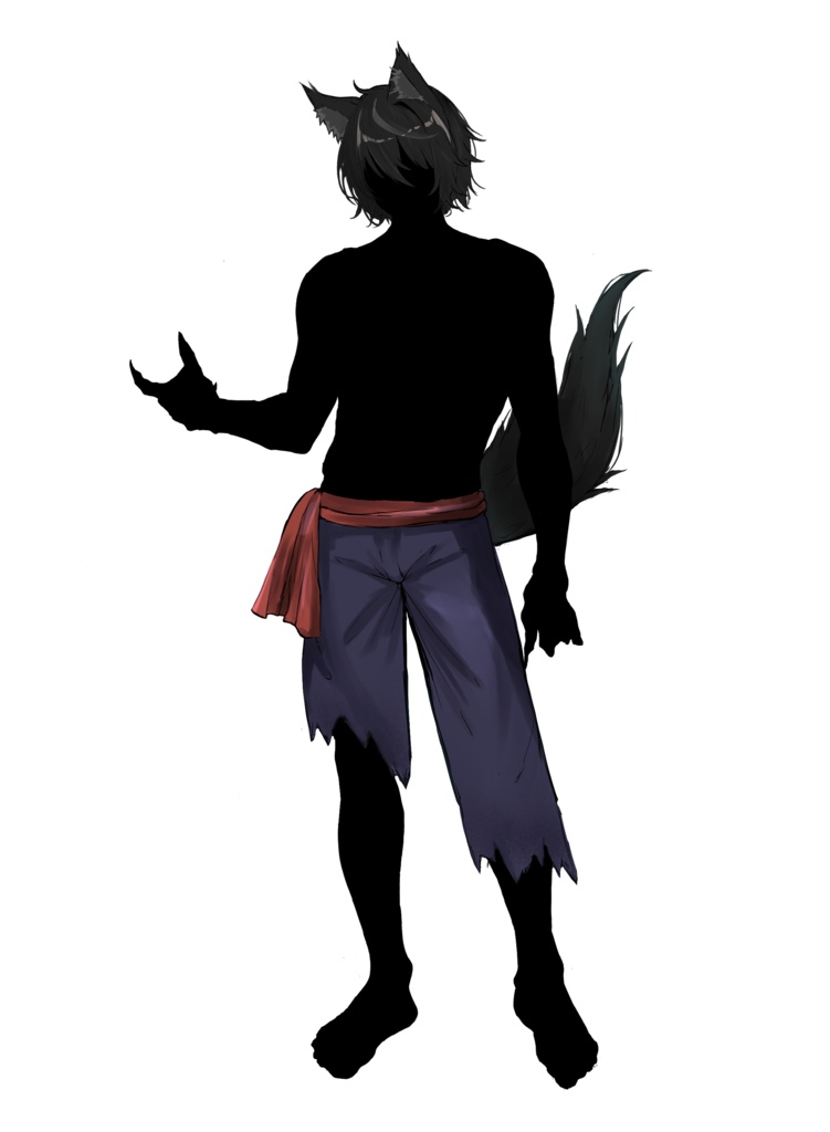TRPG用全身立ち絵「獣人」