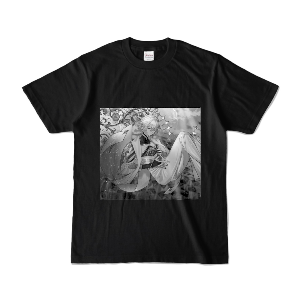 白織玖衣:カラーTシャツ<S/M/L/XL 黒only>