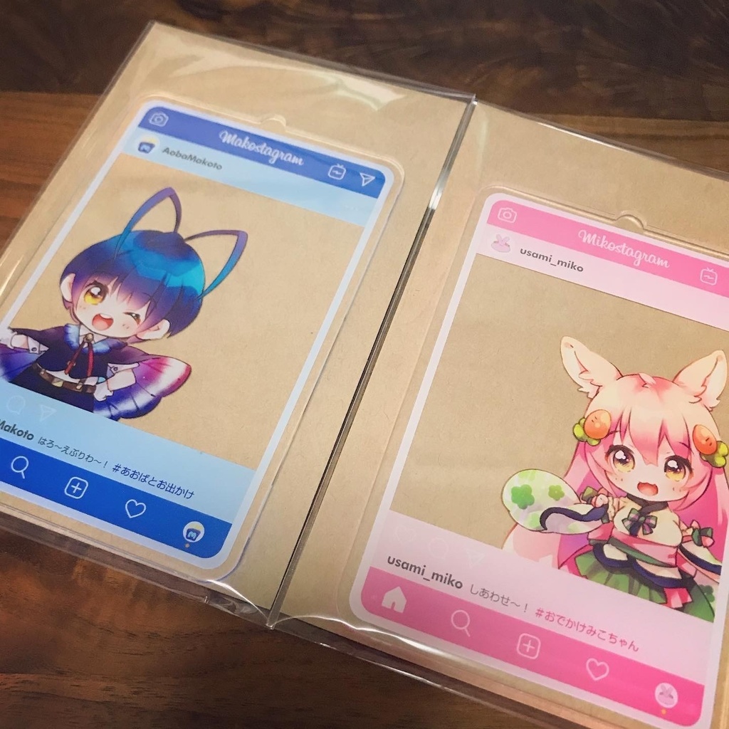 インスタ風アクリルキーホルダー【青羽マコト・宇佐美みこ】