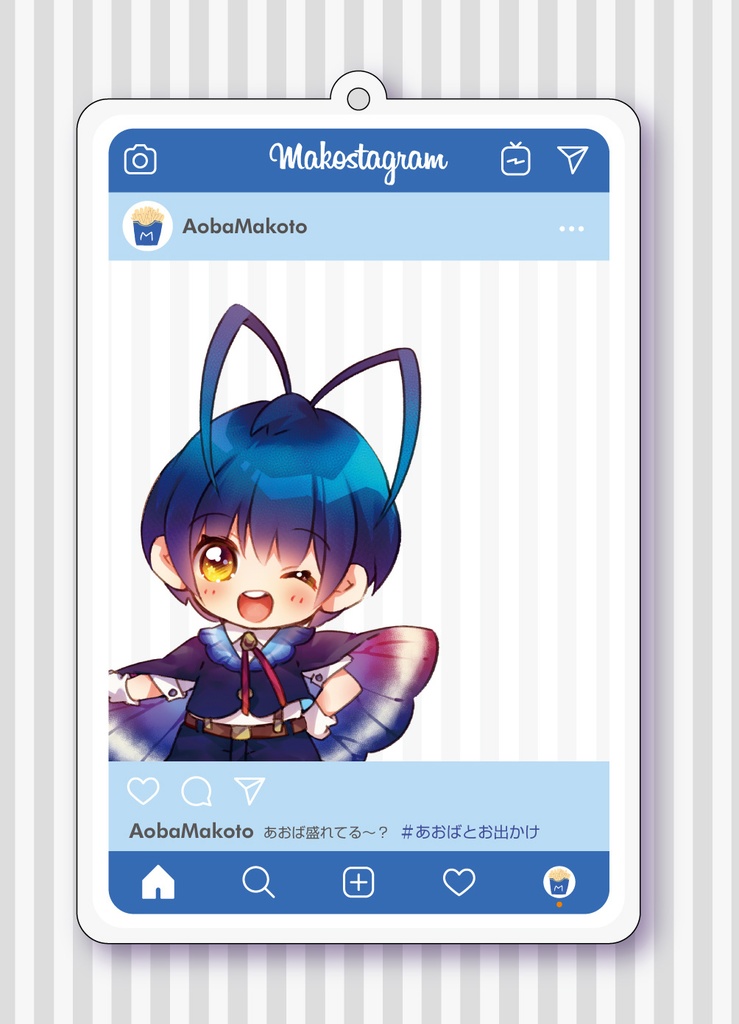 インスタ風アクリルキーホルダー【青羽マコト・宇佐美みこ】