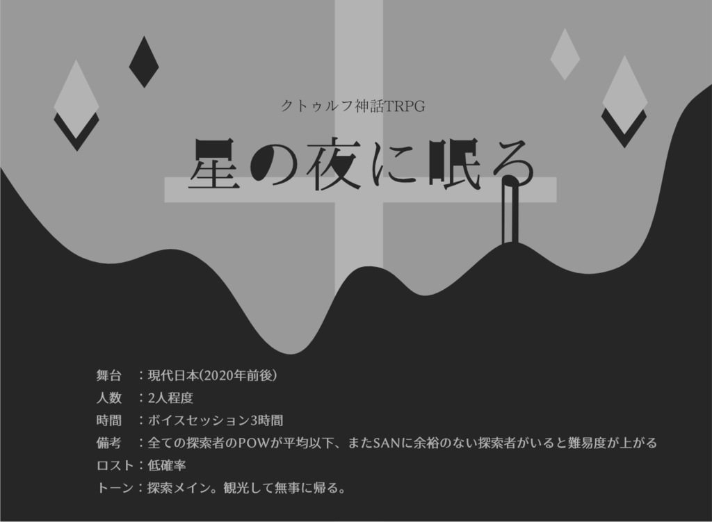 CoC6,7thシナリオ「星の夜に眠る」