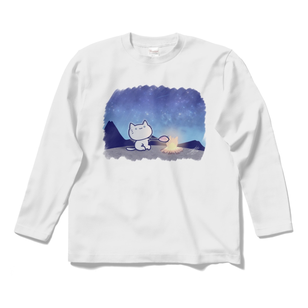 夜空ねこTシャツ(ロング)