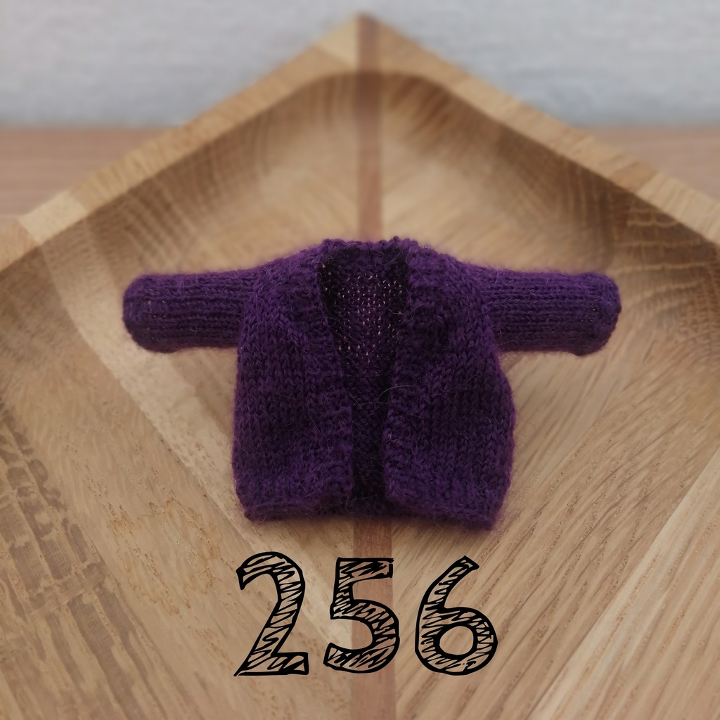 【紫色】ボタンレスカーディガン