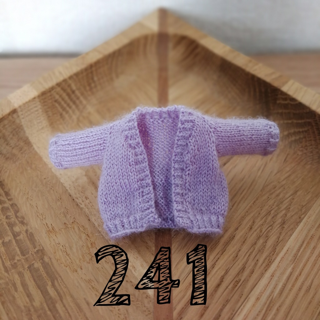 【紫色】ボタンレスカーディガン