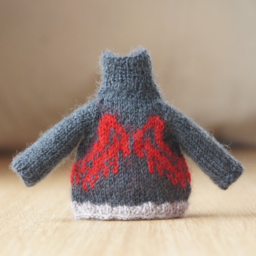 new★【灰色233】プルオーバー　ねんどろいどどーる　オビツ11　セーター　【赤羽】