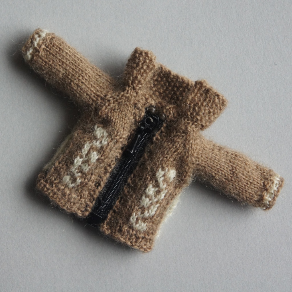 即納品【ファスナー・襟あり】カウチンセーター