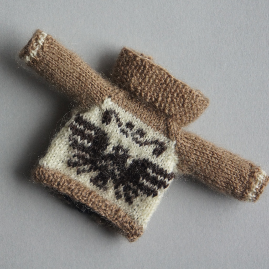 即納品【ファスナー・襟あり】カウチンセーター