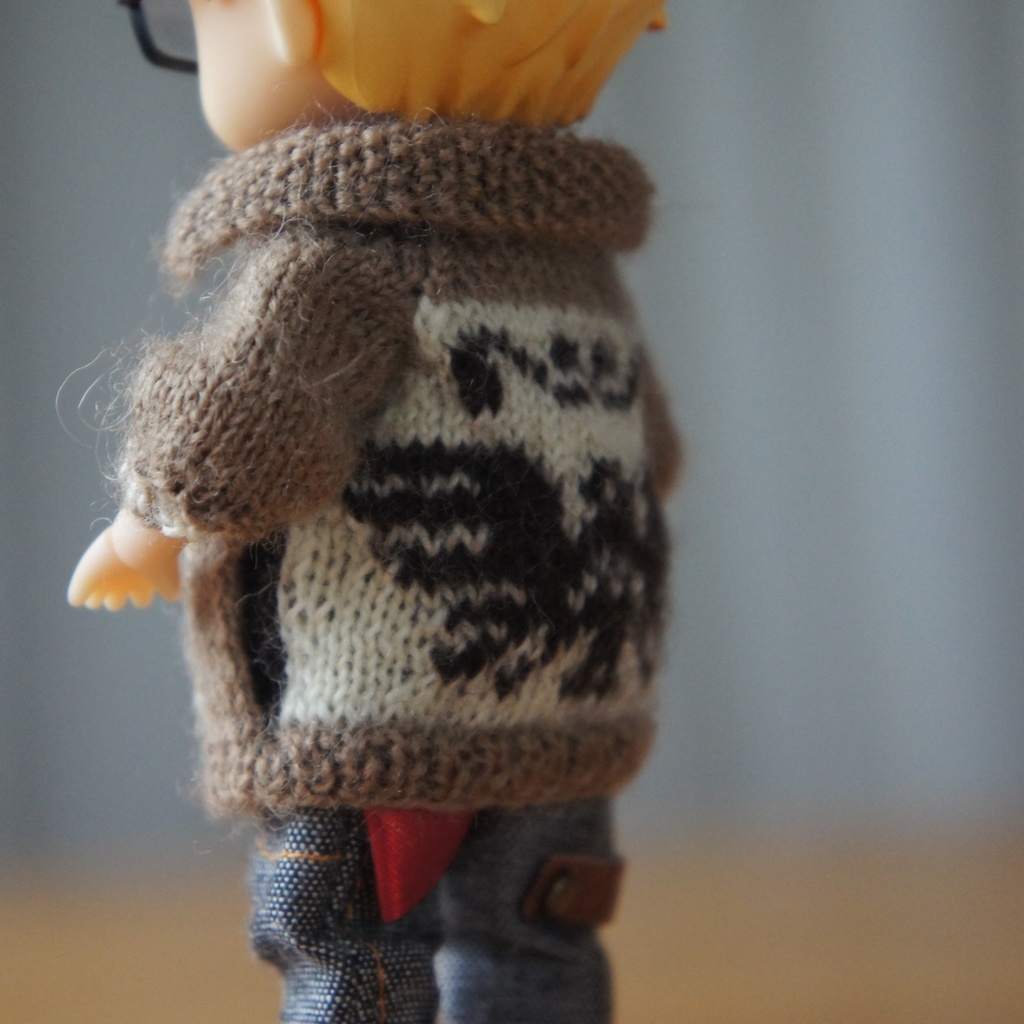 即納品【ファスナー・襟あり】カウチンセーター