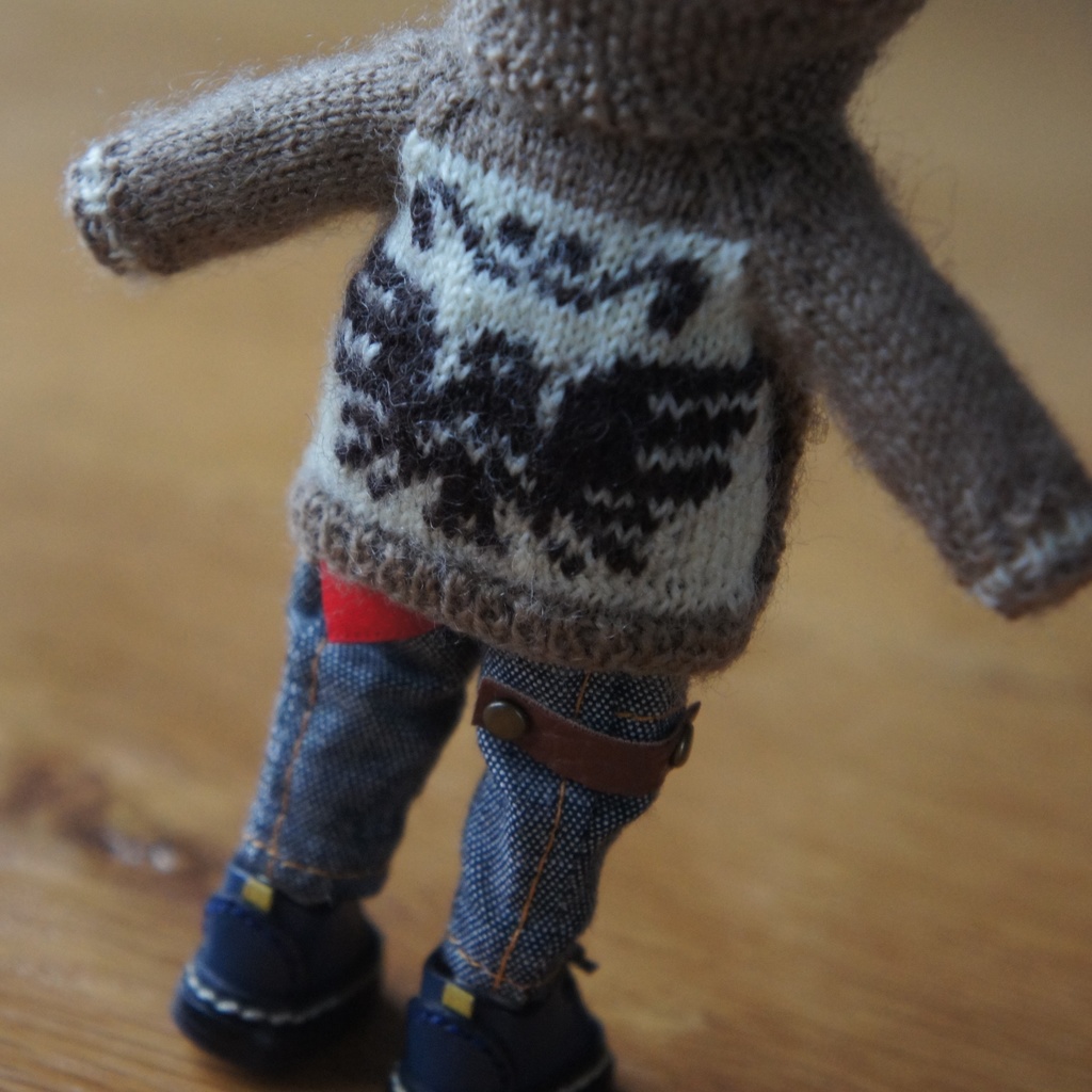 即納品【ファスナー・襟あり】カウチンセーター