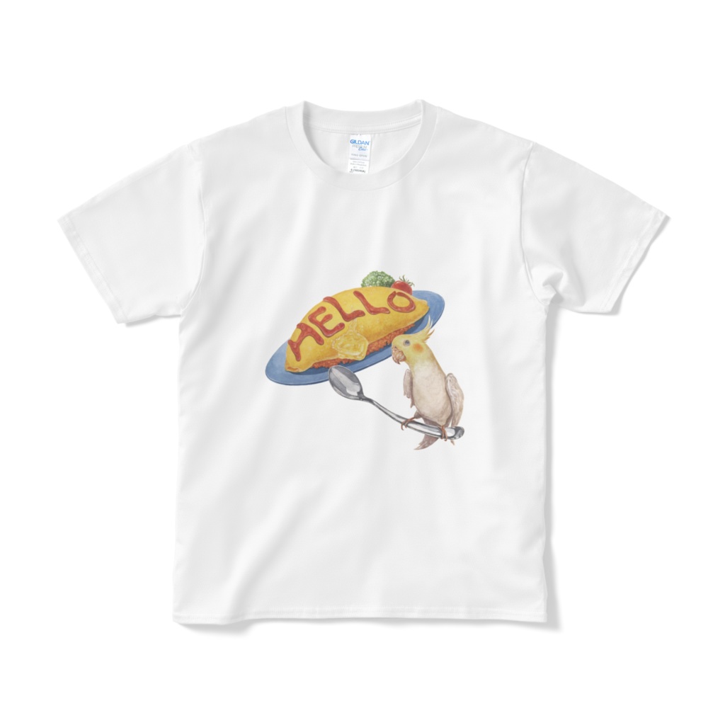 オムライスとオカメインコのTシャツ