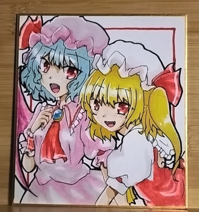 レミフラ色紙イラスト(12cm×13.5cm)