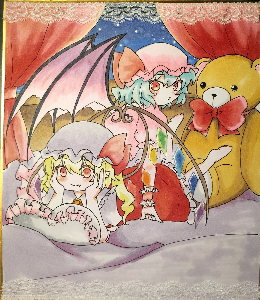 スカーレット姉妹の夜(18cm×21cm)