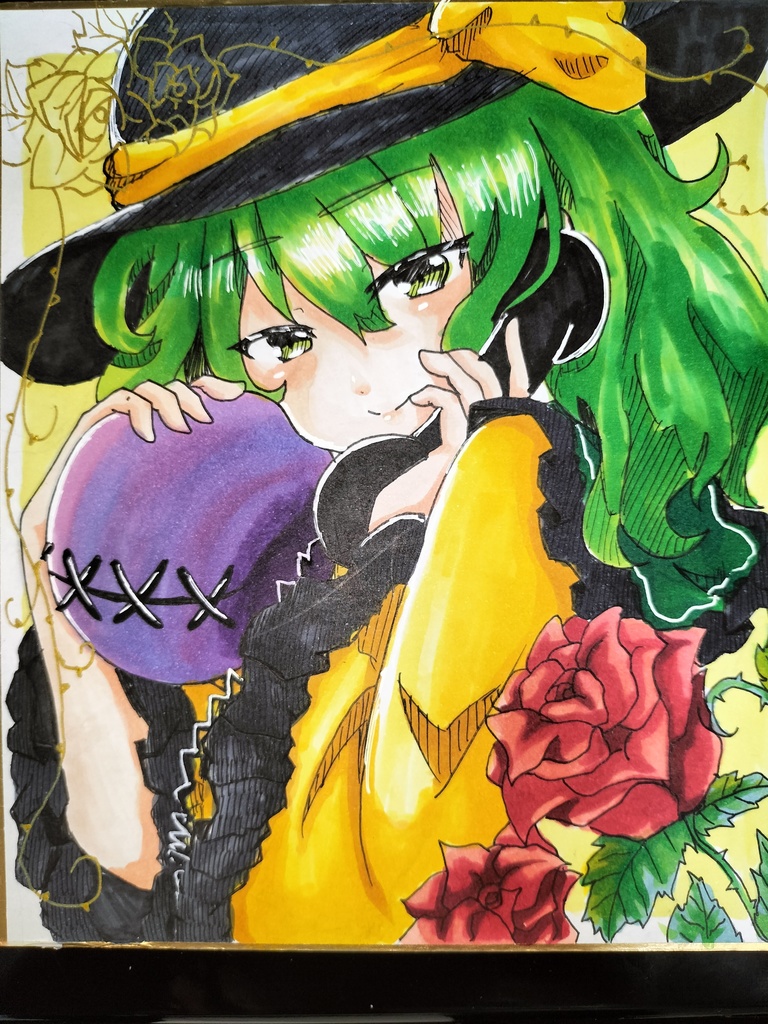 古明地こいし 色紙イラスト(18cm×21cm)