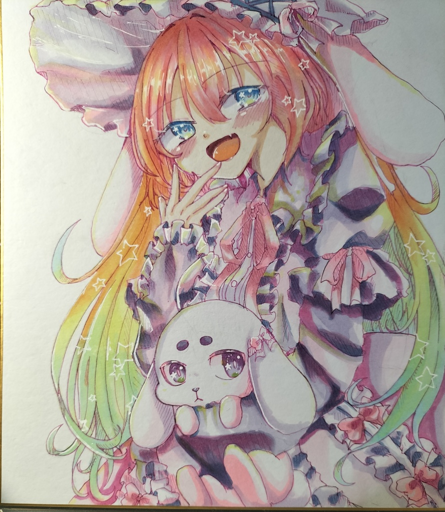 ロップイヤー少女(24.2cm×27.2cm)